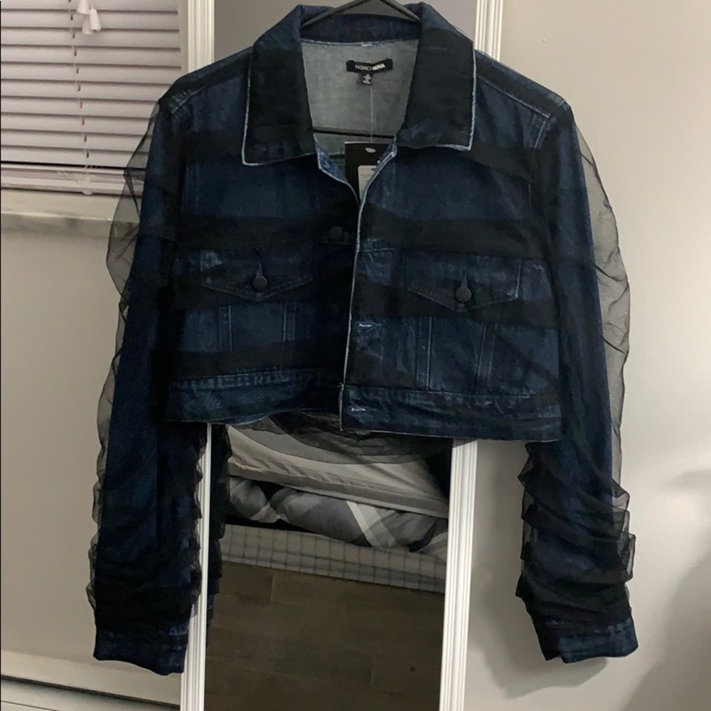 Cropped Denim Fashion Jacket